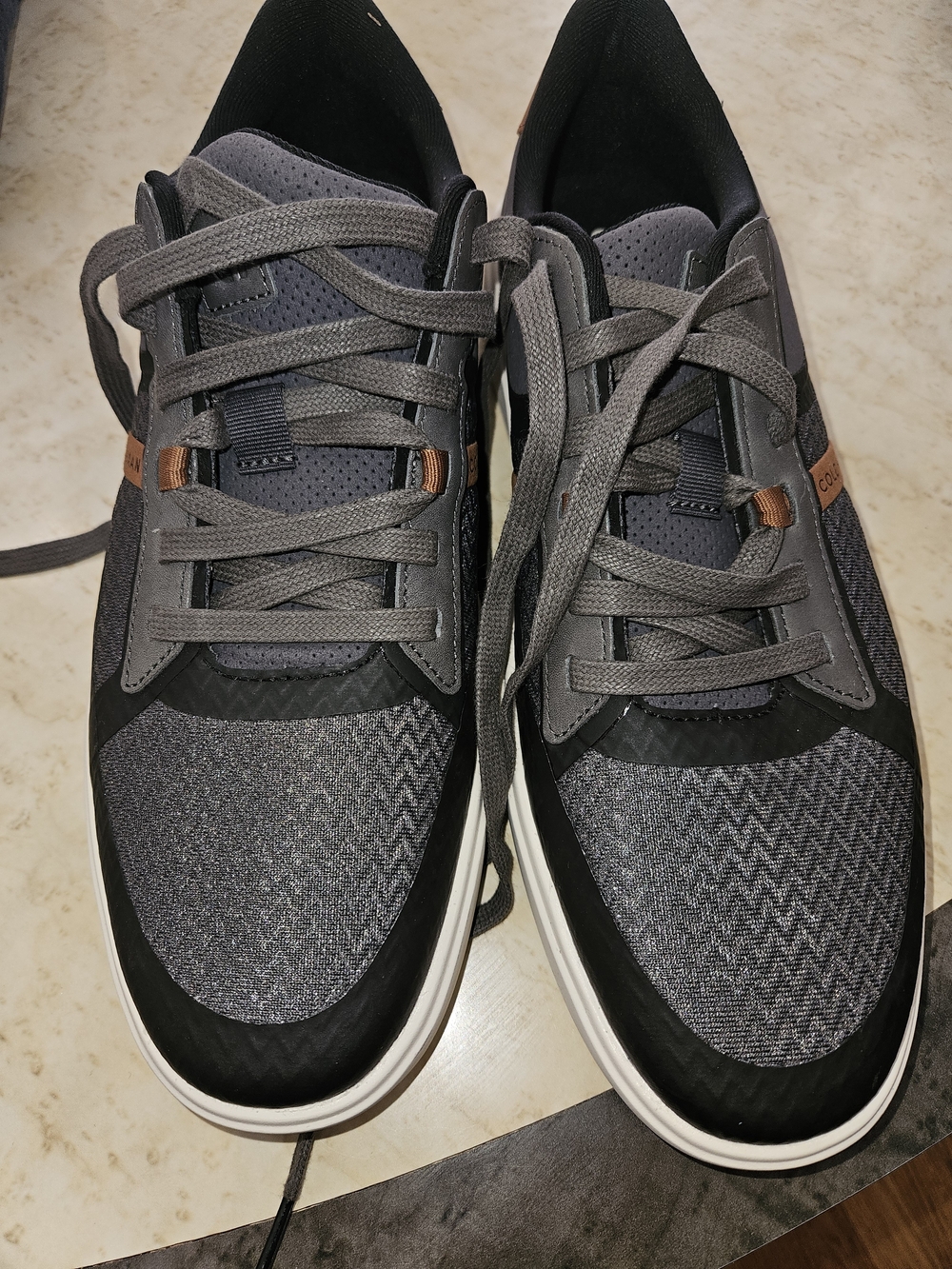 Cole Haan Men's Gray and Black Knit Athletic Sneakers